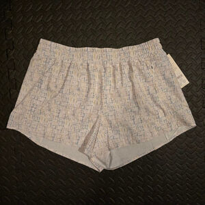 Women's CALIA M White Blue Yellow Mid-Rise Infinity Running Shorts